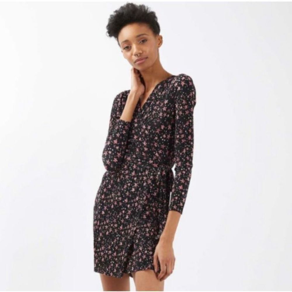 Topshop star print wrap dress‎